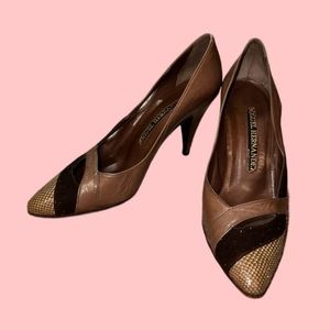 Gorgeous Vintage Snake Skin Heels